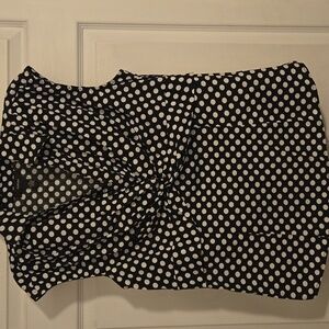 Alfani Monochrome Polka Dot Top